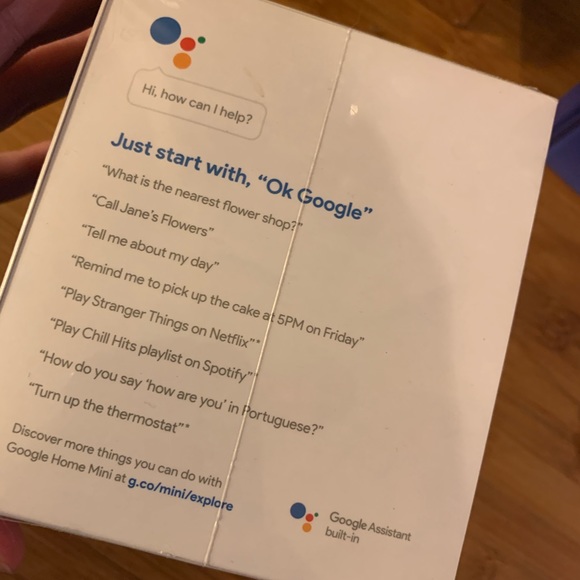 New Never Opened Google Home Mini - Picture 2 of 2